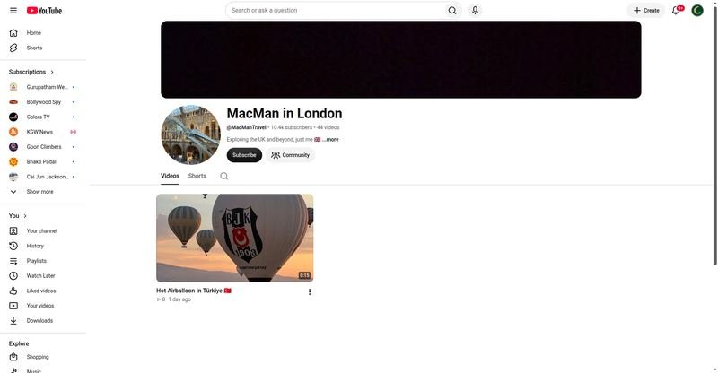 MacMan in London — YouTube channel screenshot