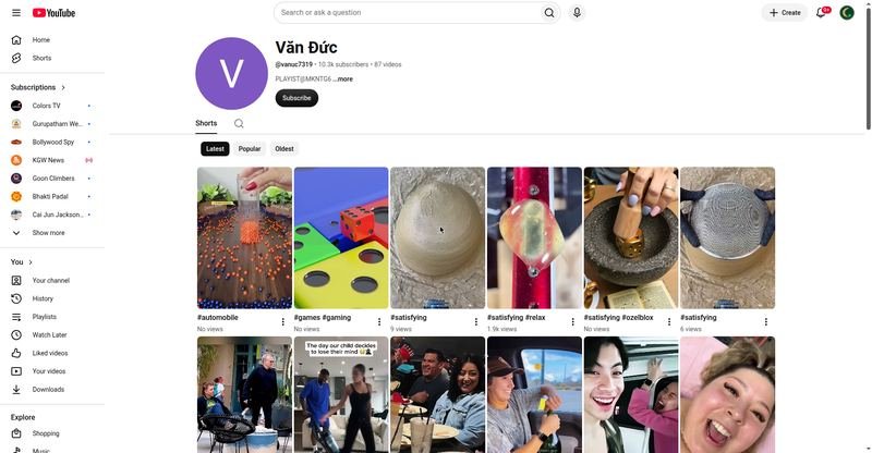 Văn Đức — YouTube channel screenshot