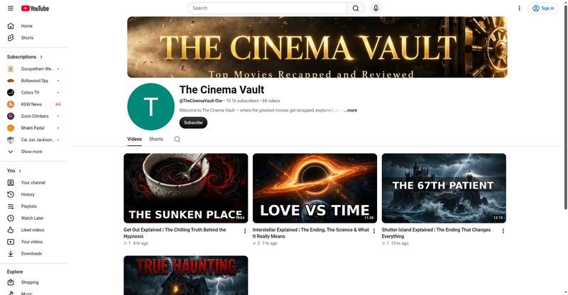 The Cinema Vault — YouTube channel screenshot